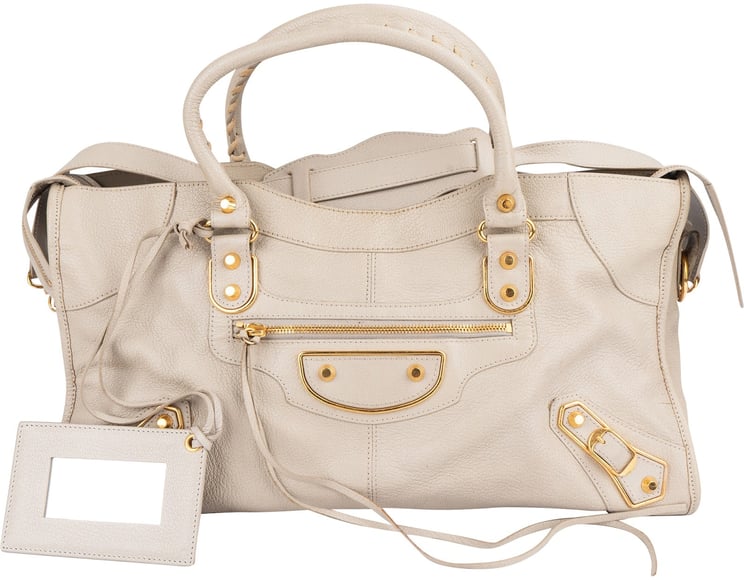 Balenciaga Balenciaga Beige Leather Giant City Handbag