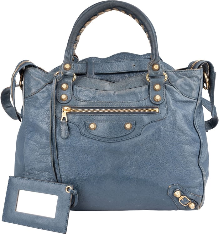 Balenciaga Balenciaga Blue Leather City Handbag