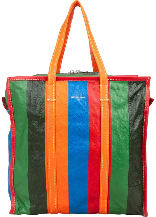 Balenciaga Balenciaga Multicolor Calfskin Bazar Large Shopper Tote Handbag