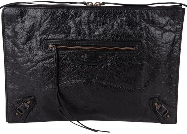 Balenciaga Balenciaga Balck Leather Classic Envelope Clutch