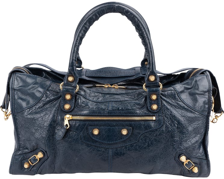 Balenciaga Balenciaga Blue Leather City Handbag