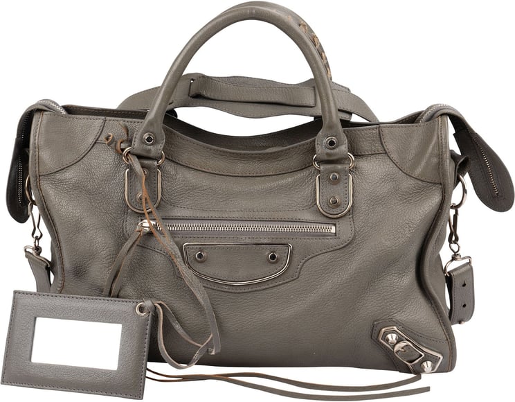 Balenciaga Balenciaga Grey Leather City Handbag