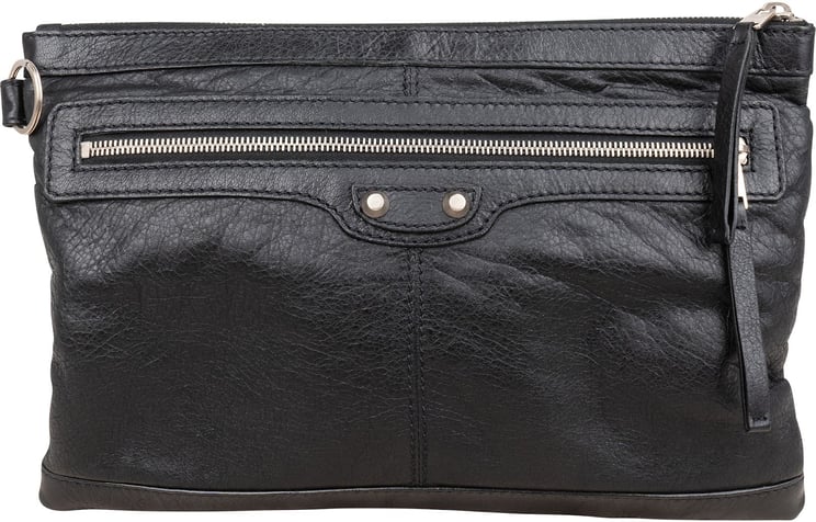 Balenciaga Balenciaga Black Arena Leather City Pochette Clutch