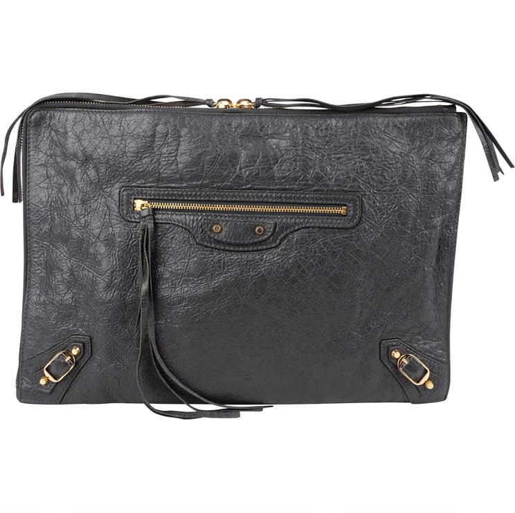 Balenciaga Balenciaga Leather Classic Arena Laptop Case Clutch