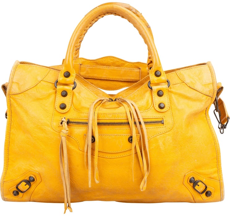Balenciaga Balenciaga Yellow Leather City Handbag