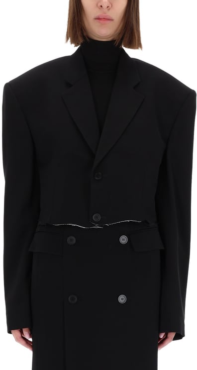 Balenciaga SINGLE BREASTED CUT OFF JACKET