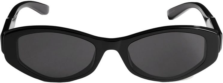 Balenciaga Black Nova Oval Narrow Frame Sunglasses