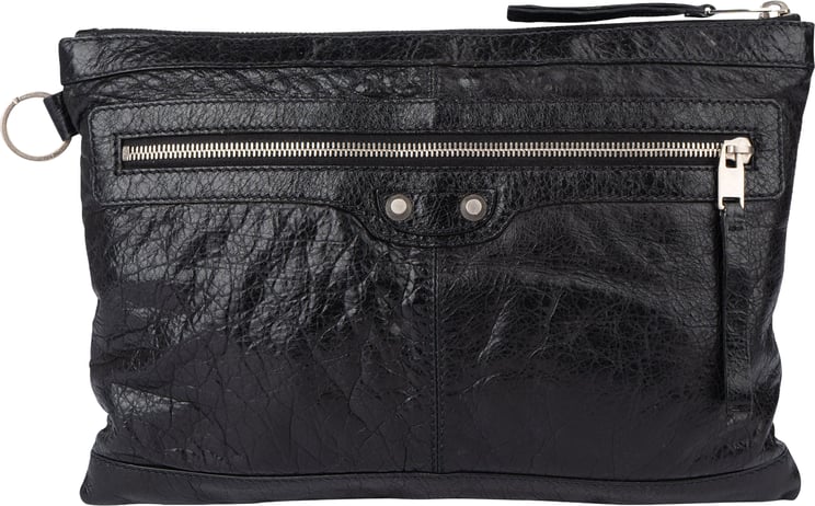 Balenciaga Balenciaga Black Leather City Clutch