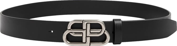 Balenciaga Cintura nera logo argento
