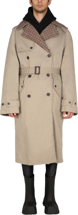 Balenciaga Reversible Oversized Trench Coat with Contemporary Design