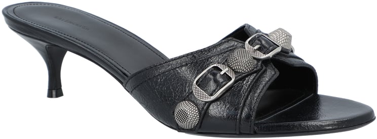 Balenciaga Black Arena Lambskin' Cagole 50Mm Sandals