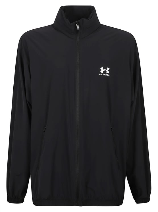 Balenciaga Minimalist Black Coat With High Collar