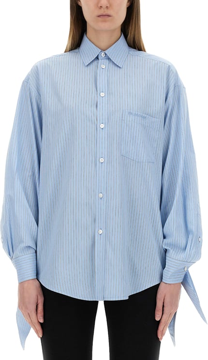 Balenciaga Blouse with Unique Knotted Cuffs and Refined Silhouette