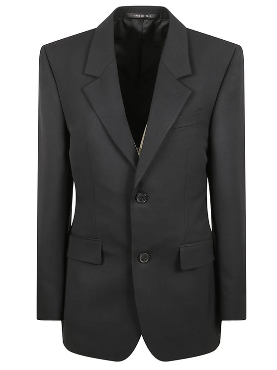 Balenciaga Tailored Wool Blazer with Classic Lapels and Elegant Details