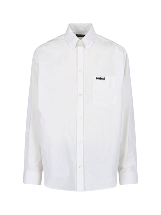 Balenciaga Oversized White Cotton Shirt