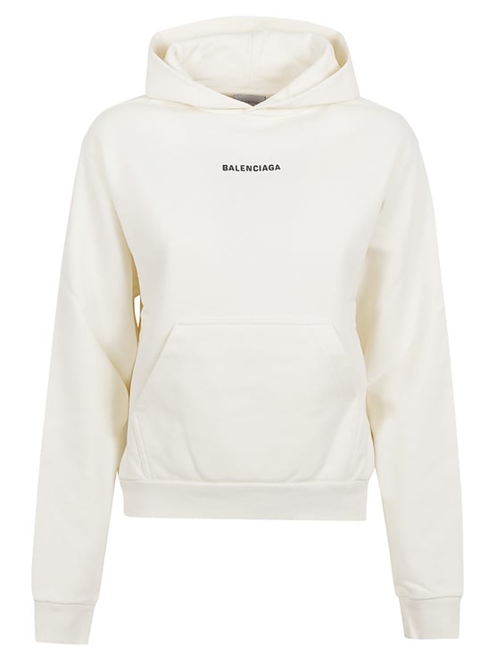 Balenciaga Relaxed-Fit Hoodie with Dropped Shoulders and Embroidered Detailing