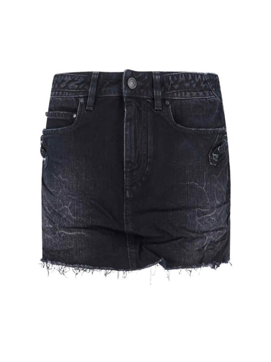 Balenciaga Sleek Tailored Black Skirt With Minimalist Design