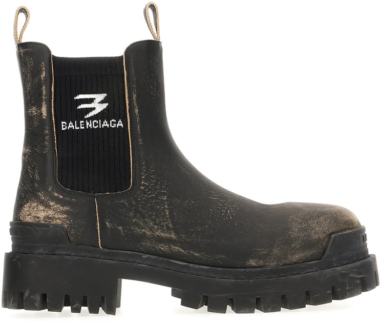 Balenciaga Balenciaga Slate leather Chelsea Strike ankle boots