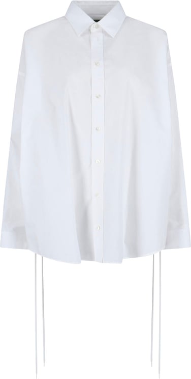 Balenciaga White Cotton Shirt with Laces