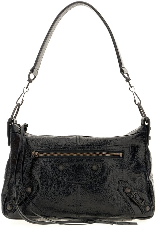 Balenciaga Balenciaga Black leather small Le City Moto shoulder bag