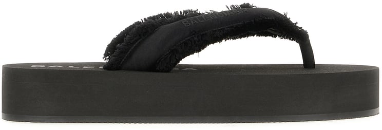 Balenciaga Balenciaga Black satin Jet Leg thong slippers