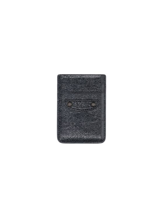 Balenciaga Compact Square Wallet with Textured Surface