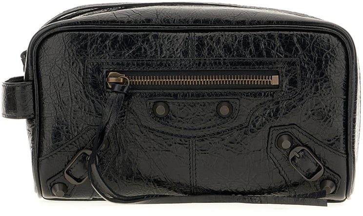 Balenciaga Balenciaga Balck leather Le City beauty case