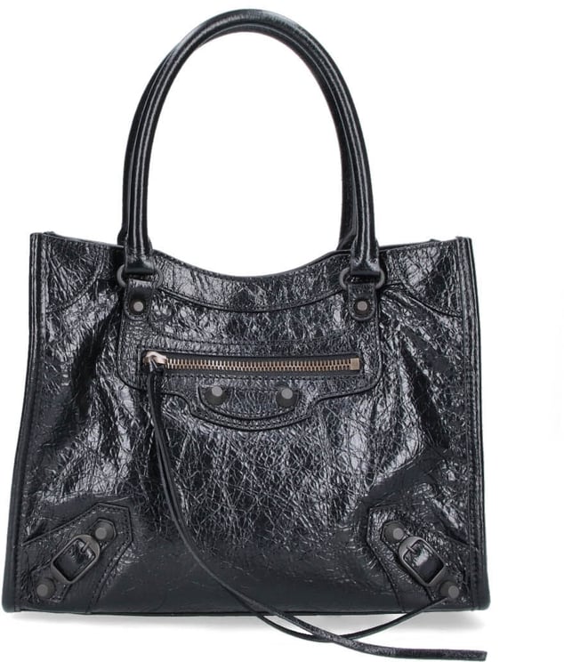 Balenciaga Black Rectangular Synthetic Leather Bag