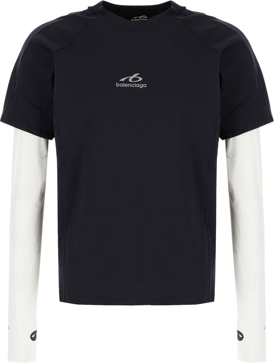 Balenciaga Balenciaga Two-tone stretch nylon T-shirt