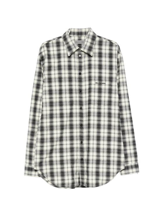 Balenciaga Plaid Cotton Regular Fit Shirt