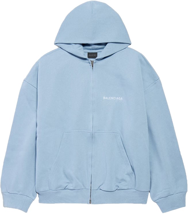 Balenciaga Hoodie met logo op de rug en ritssluiting