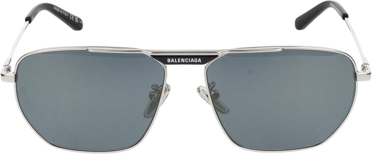 Balenciaga Silver BB0298SA Metal Frame Sunglasses