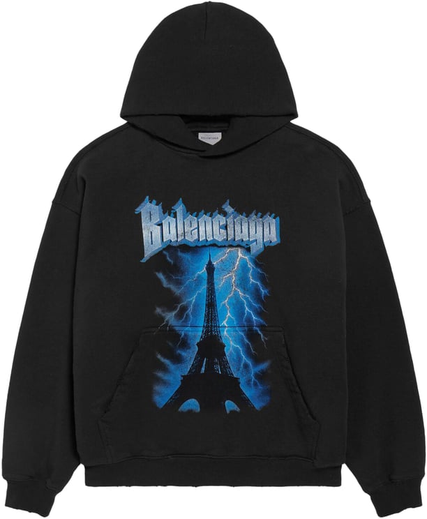 Balenciaga Paris Thunderstorm Medium Fit Hoodie