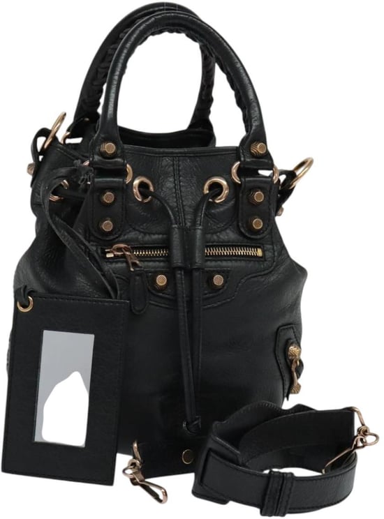 Balenciaga Balenciaga Pom Pon Giant Studs Bag Leather Mini