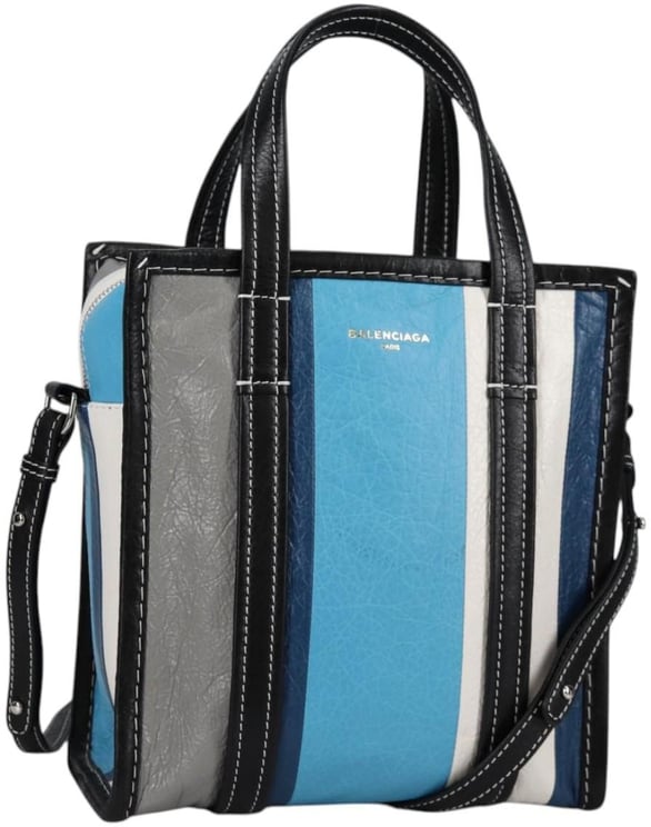 Balenciaga Balenciaga Bazar Convertible Tote Striped Leather Small