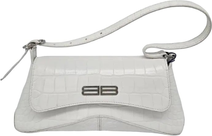 Balenciaga Balenciaga XX Flap Street Crocodile Embossed Leather Small