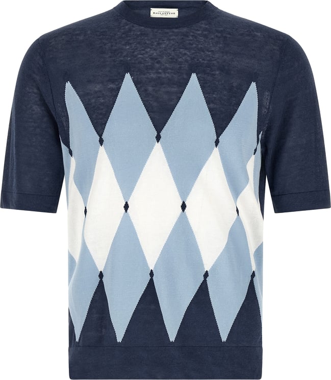 Ballantyne Ballantyne Blue Linen T-Shirt