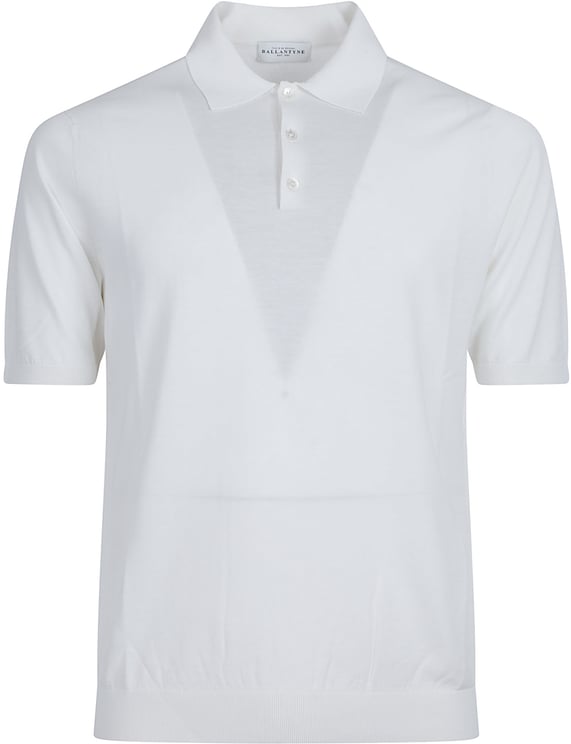 Ballantyne Short Sleeve Plain Polo Shirt White