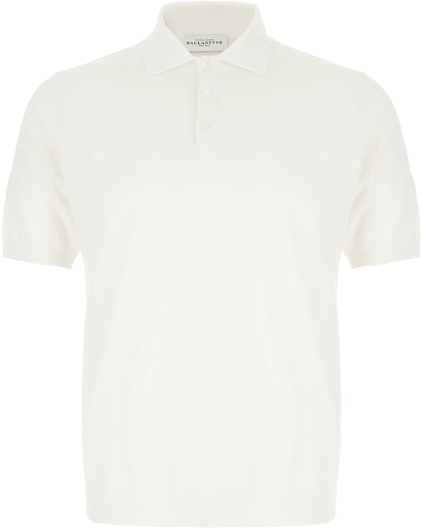 Ballantyne Ballantyne White cotton polo shirt