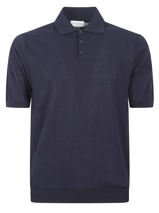 Ballantyne Smooth Cotton Polo Shirt with Traditional Collar