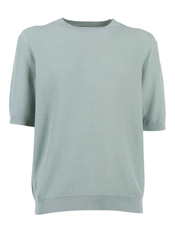 Ballantyne Textured Ribbed Short Sleeve Pullover