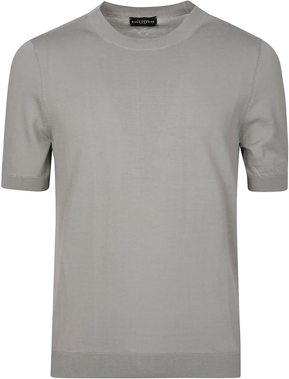 Ballantyne Short Sleeve Plain Sweater Metallic