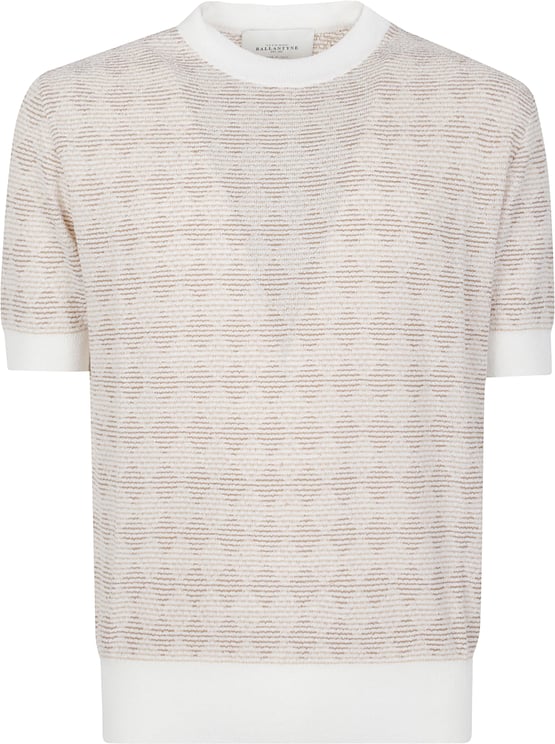Ballantyne Diamonds Short Sleeve Sweater Brown