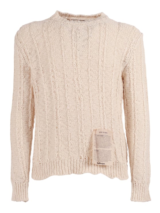 Ballantyne Textured Cable Knit Sweater