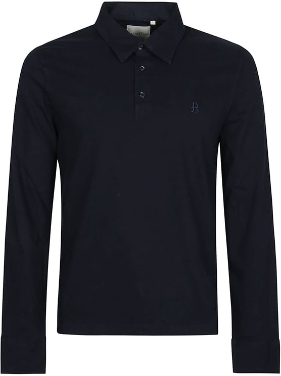 Ballantyne Long Sleeve Polo Shirt Blue