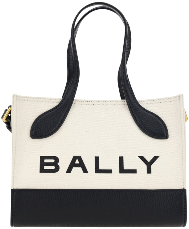 Bally Bally White and Black Leather Mini Handbag
