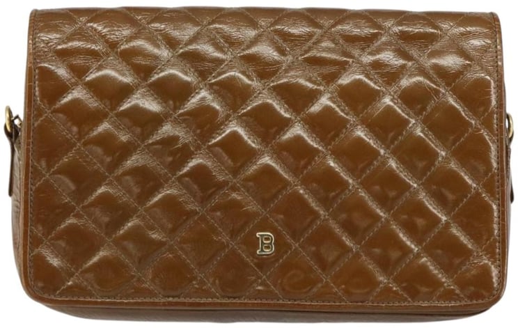 Bally Bally Vintage Chain Shoulder Bag Quilted Patent leather