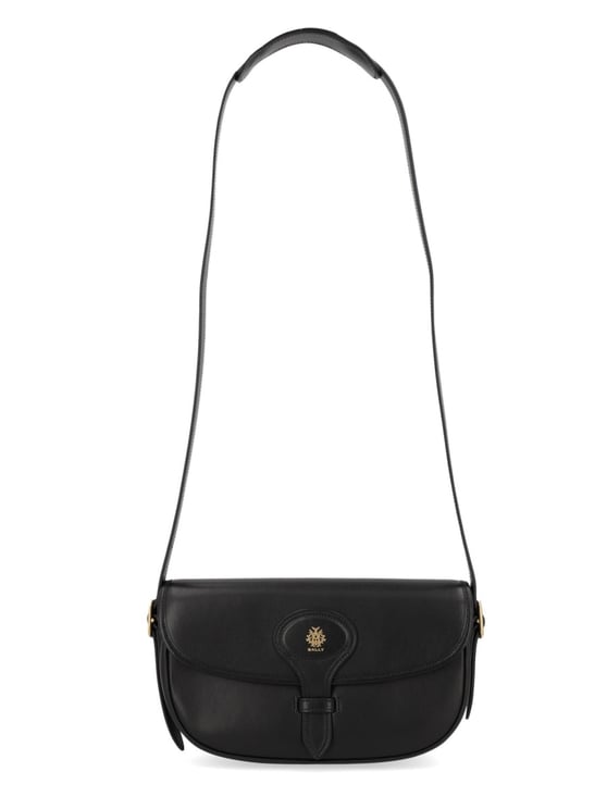 Bally Black Bovine Leather Beckhett Shoulder Bag