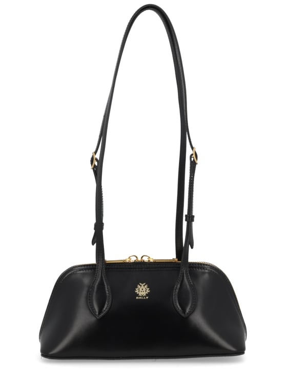Bally Black Calf Leather Praline Shoulder Bag