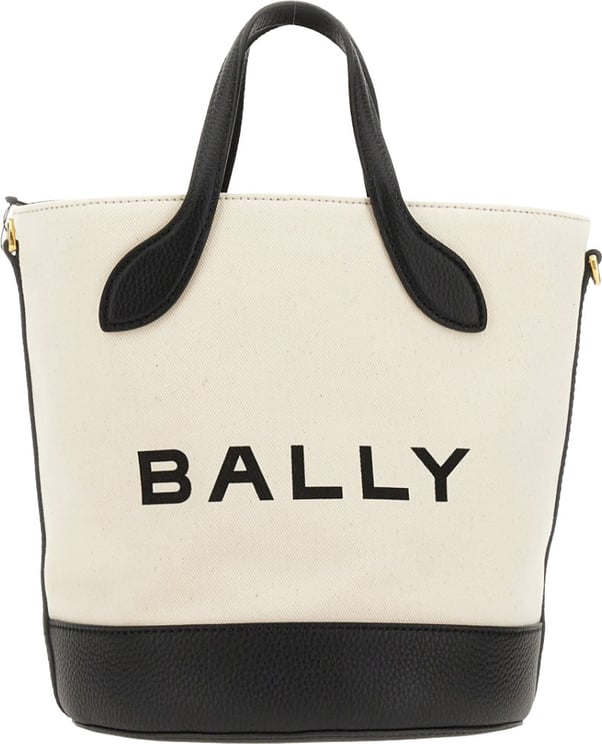 Bally Structured Bucket Bag With Dual Handles And Adjustable Strap